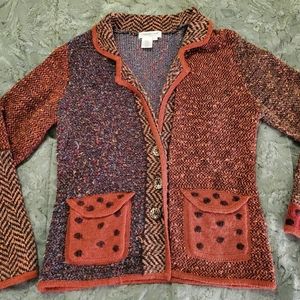 Coldwater Creek Patchwork Jacket SIZE LARGE *Unique*